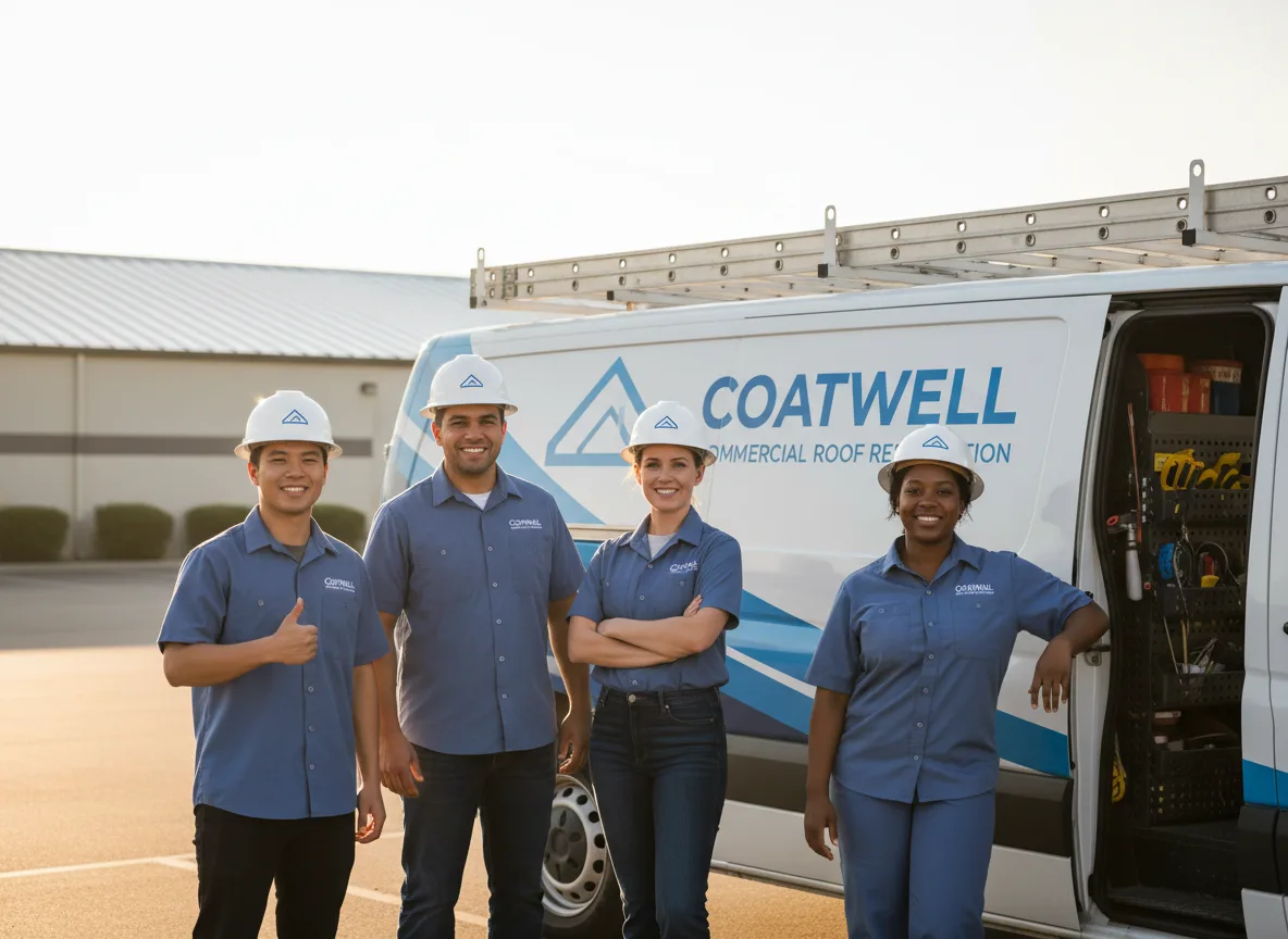 Commercial roof coating company in Manor, GA